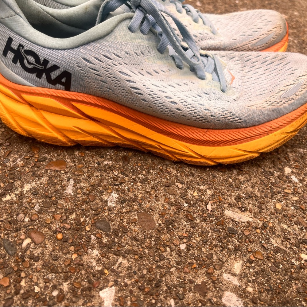 Hoka Women's Athletic Shoes - Light Blue and Orange - Picture 2 of 9